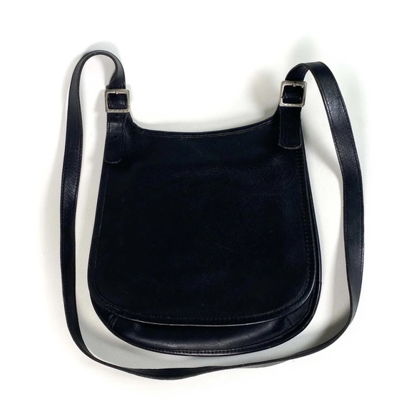Vintage 90's Coach Legacy Crossbody Black Leather Flap Crossbody Messenger Purse - Picture 6 of 13